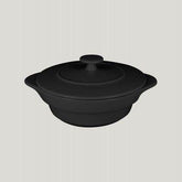 BLACK ROUND DISH WITH LID D- 16CM - Mabrook Hotel Supplies